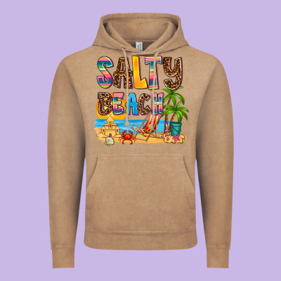 Salty Beach Vintage Hoodie Designed By Adodesignshop