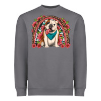 Storm english bulldog floral rainbow Heavyweight Sweatshirt - Artiststas