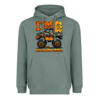 Sage i'm six this is how i roll monster truck birthday Heavyweight Hoodie - Jasminsmagicworld