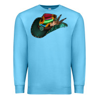 Ocean Blue Aztec Sunflower Cowboy Hat Premium Sweatshirt - Bettercallsaul