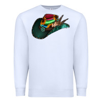 White Aztec Sunflower Cowboy Hat Premium Sweatshirt - Bettercallsaul