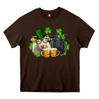 Chocolate Brown st. patrick's day charolais and black angus cows Heavy Core Tee - RanaPortraitStore