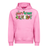 Fuchsia Pink Don't worry be hoppy Easter Day Urban Hoodie - HowdyJamesFarm