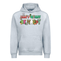 Heather Grey Don't worry be hoppy Easter Day Urban Hoodie - HowdyJamesFarm
