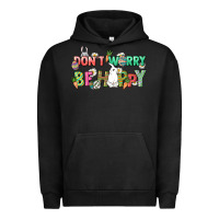 Pigment Black Don't worry be hoppy Easter Day Urban Hoodie - HowdyJamesFarm