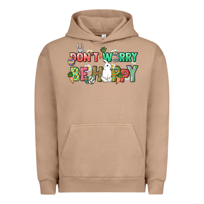 Don't Worry Be Hoppy Easter Day Urban Hoodie by HowdyJamesFarm | Teevron
