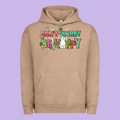 Don't Worry Be Hoppy Easter Day Urban Hoodie Designed By Howdyjamesfarm