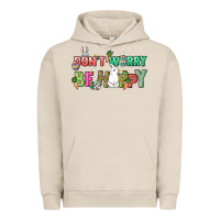 Pigment French Oak Don't worry be hoppy Easter Day Urban Hoodie - HowdyJamesFarm