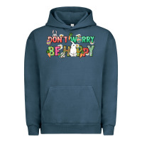 Pigment Midnight Navy Don't worry be hoppy Easter Day Urban Hoodie - HowdyJamesFarm