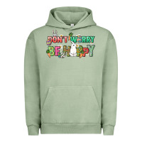 Pigment Oil Green Don't worry be hoppy Easter Day Urban Hoodie - HowdyJamesFarm