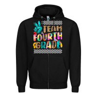 Black team fourth grade Zipper Hoodie - NancyCooperArtShop