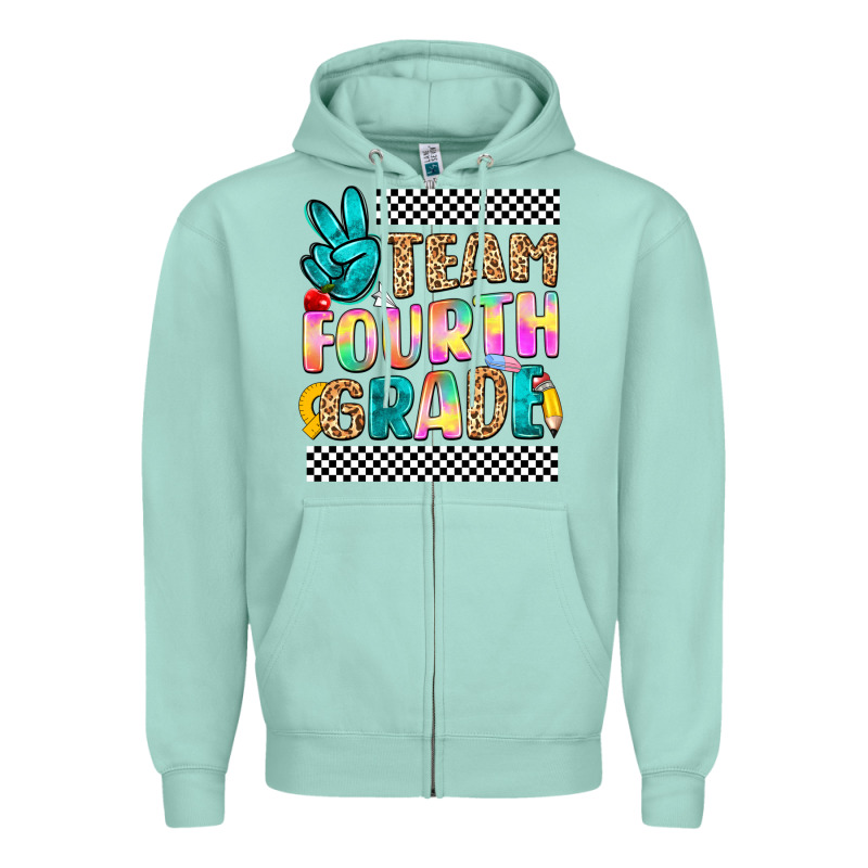 Team Fourth Grade Zipper Hoodie by NancyCooperArtShop | Teevron