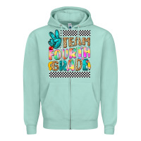Seafoam team fourth grade Zipper Hoodie - NancyCooperArtShop
