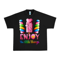 Black enjoy the little things Urban Heavy Tee - AdoDesignShop