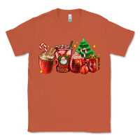Copper Christmas coffee cups with gift and Christmas tree Classic Tee - AdoDesignShop