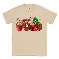 Mushroom Christmas coffee cups with gift and Christmas tree Classic Tee - AdoDesignShop