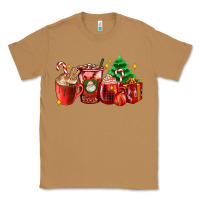 Toasted Coconut Christmas coffee cups with gift and Christmas tree Classic Tee - AdoDesignShop