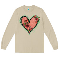 Mushroom Pink Glitter Floral Heart Long Sleeve Tee - Jasminsmagicworld