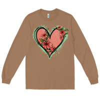 Toasted Coconut Pink Glitter Floral Heart Long Sleeve Tee - Jasminsmagicworld