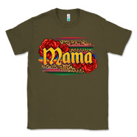 Army Green Latina mama with serape and roses Classic Tee - Jasminsmagicworld