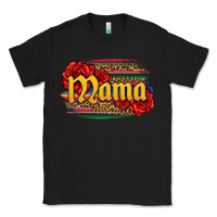 Black Latina mama with serape and roses Classic Tee - Jasminsmagicworld
