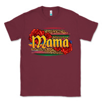 Burgundy Latina mama with serape and roses Classic Tee - Jasminsmagicworld