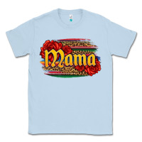 Dusty Blue Latina mama with serape and roses Classic Tee - Jasminsmagicworld