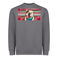 Storm english bulldog floral license plate Heavyweight Sweatshirt - Artiststas