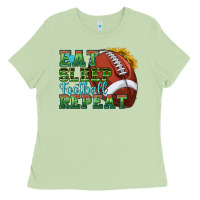 Matcha eat sleep football repeat Ladies Tee - texasbilliewilder
