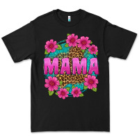 Black mama leopard background Premium Tee - texasbilliewilder