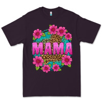 Plum mama leopard background Premium Tee - texasbilliewilder