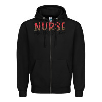 Black christmas nurse Zipper Hoodie - MaliasSmallBusiness