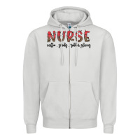 Dove Grey christmas nurse Zipper Hoodie - MaliasSmallBusiness