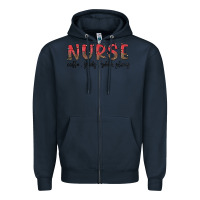 Navy christmas nurse Zipper Hoodie - MaliasSmallBusiness