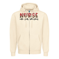 Sandshell christmas nurse Zipper Hoodie - MaliasSmallBusiness