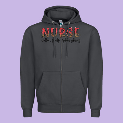 Christmas Nurse Zipper Hoodie Designed By Maliassmallbusiness