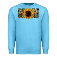 Ocean Blue Leopard Sunflower Gemstone Mom Premium Sweatshirt - Bettercallsaul