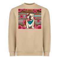 Mushroom british bulldog floral serape Heavyweight Sweatshirt - Artiststas
