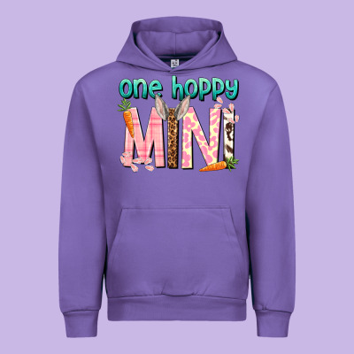 One Hoppy Mini Easter Day Urban Hoodie Designed By Howdyjamesfarm