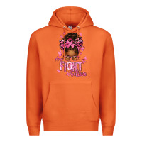 Carrot pray fight believe breast cancer afro messy Premium Hoodie - texasbilliewilder