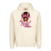 Tofu pray fight believe breast cancer afro messy Premium Hoodie - texasbilliewilder