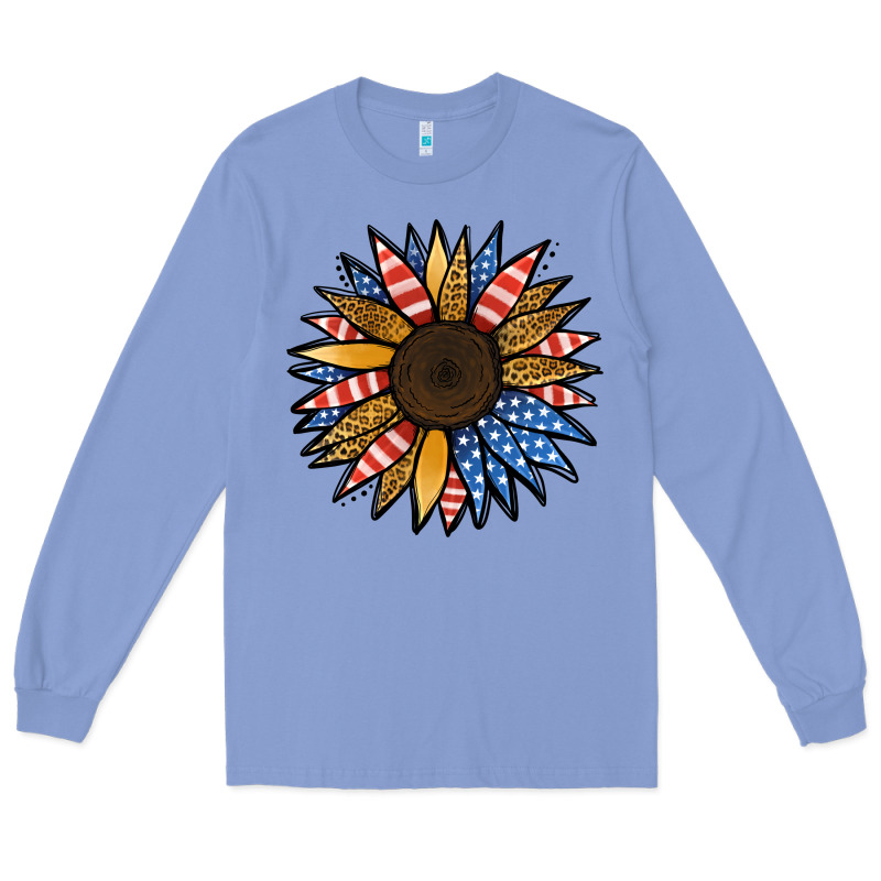 Patriotic Sunflower Long Sleeve Tee by Jasminsmagicworld | Teevron
