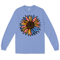 Colony Blue Patriotic Sunflower Long Sleeve Tee - Jasminsmagicworld