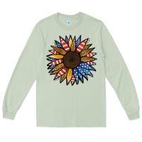 Matcha Patriotic Sunflower Long Sleeve Tee - Jasminsmagicworld