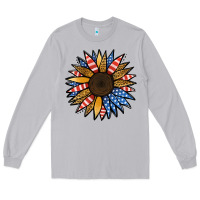 Moon Dust Patriotic Sunflower Long Sleeve Tee - Jasminsmagicworld