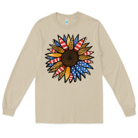 Mushroom Patriotic Sunflower Long Sleeve Tee - Jasminsmagicworld