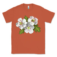 Copper Hawthorn Flower Illustrations Classic Tee - LillyAllenDesigns