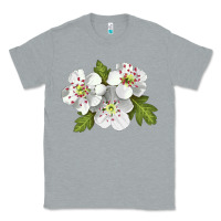 Heather Grey Hawthorn Flower Illustrations Classic Tee - LillyAllenDesigns