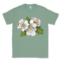 Sage Hawthorn Flower Illustrations Classic Tee - LillyAllenDesigns
