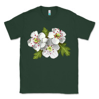 Sports Green Hawthorn Flower Illustrations Classic Tee - LillyAllenDesigns